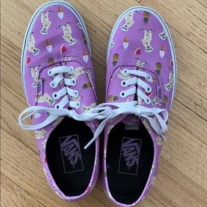 Vans dog print shoes